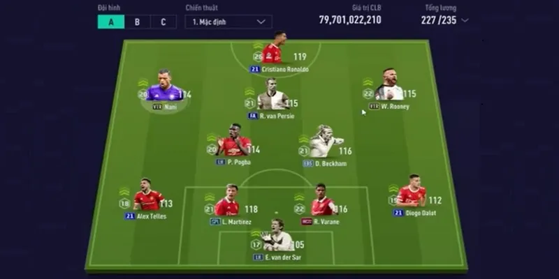 đội hình MU FO4